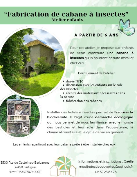 Atelier cabane à insecte