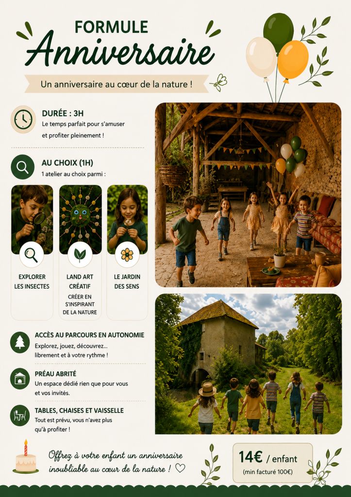 Anniversaire au Moulin des Découvertes